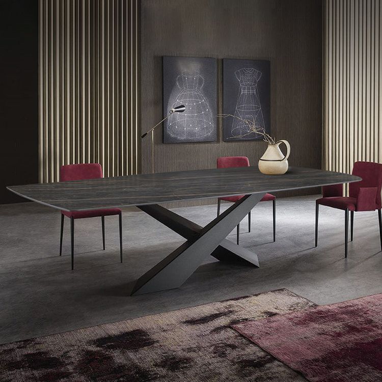 Traditional Luxury Dining Table Stone and Metal Pedestal Casual Dining Table Clearhalo 'Dining Tables & Seating' 'Dining Tables' 'dining_table' 'furn' 'furn_dining_table' 'Furniture' 'furniture_dining_table' 'Kitchen & Dining Furniture' 'kitchen' 'kitchen_dining_table' 1200x1200_f5539a30-c1ad-4991-bbde-e10bab13793e