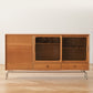 Brown Pine Wood Sideboard Modern Kitchen Dining Buffet with Doors and Drawers Clearhalo 'buffet_sideboard' 'Buffets & Sideboards' 'furn' 'furn_buffet_sideboard' 'Furniture' 'Kitchen & Dining Furniture' 1200x1200_f55677af-4ca0-4240-84a3-cdb4f7360bf4