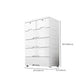Rectangular Plastic Wardrobe Teen Style Simple White Bedroom Storage Cabinet