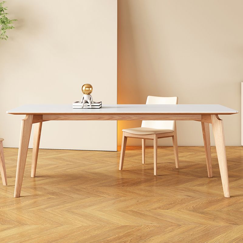 Sintered Stone Dining Table Rectangle Modern Dinner Table for Dining Room Clearhalo 'Dining Tables & Seating' 'Dining Tables' 'dining_table' 'furn' 'furn_dining_table' 'Furniture' 'Kitchen & Dining Furniture' 1200x1200_f5575323-8efb-44df-85b6-bbae915c407a