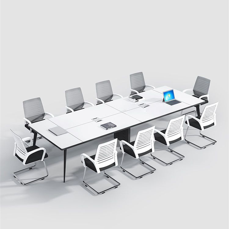 Escritorio de escritura de madera curva de estilo industrial parsons de la base de trabajo para la oficina