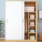 Wood Frame Wardrobe Freestanding Wardrobe Armoire with Shelves and Clothes Rail