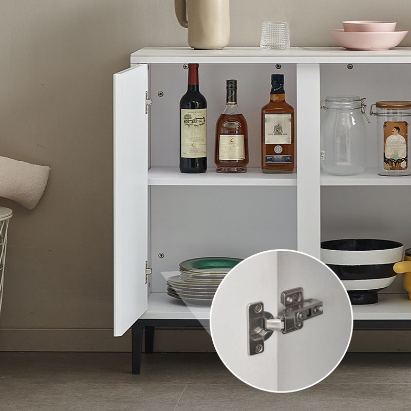 Mesa de buffet de piedra y madera del aparador de buffet con cajones