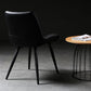 Modern Design Faux Leather Side Chair with 4 Metal Black Finish Legs Solid Back Armless Chair Clearhalo ' kitchen&dining_furn' 'Dining Chairs' 'Dining Tables & Seating' 'dining_chair' 'furn' 'furn_dining_chair' 'Furniture' 'furniture_dining_chair' 'Kitchen & Dining Furniture' 'kitchen' 1200x1200_f55b1ba6-4790-4123-9e8c-5a2363a1a15c