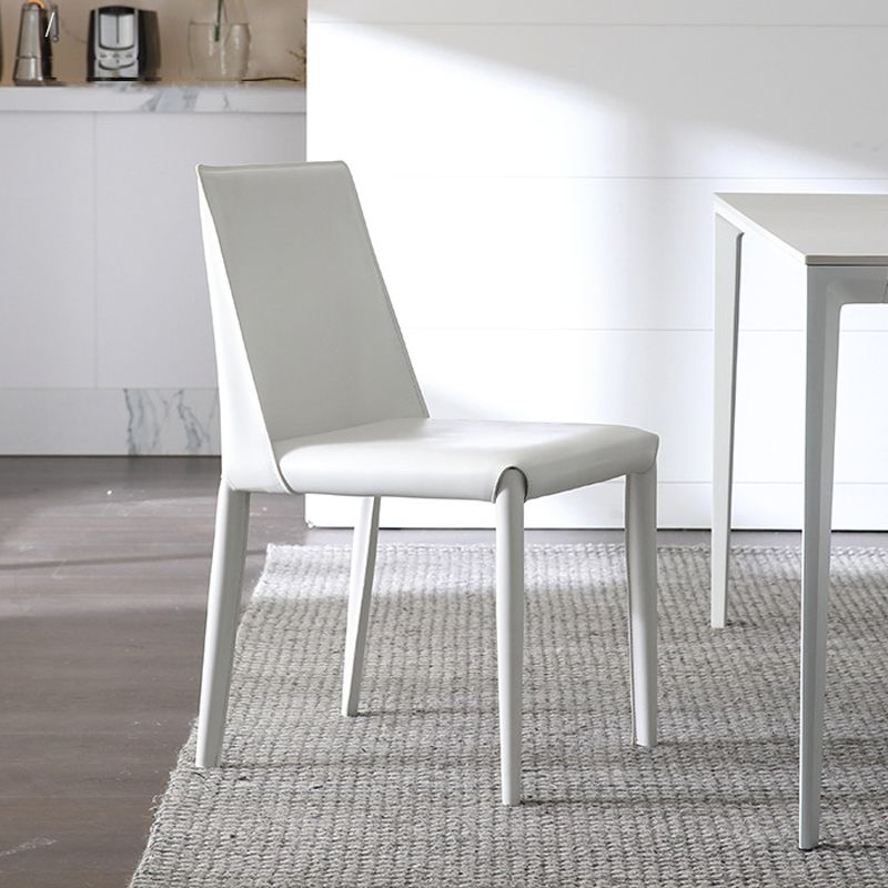 Parsons Armless Dining Chairs Indoor Dining Room Faux Leather Side Chair Clearhalo 'Dining Chairs' 'Dining Tables & Seating' 'dining_chair' 'furn' 'furn_dining_chair' 'Furniture' 'Kitchen & Dining Furniture' 1200x1200_f55cca3f-e395-4d0b-80fa-3533748f6813