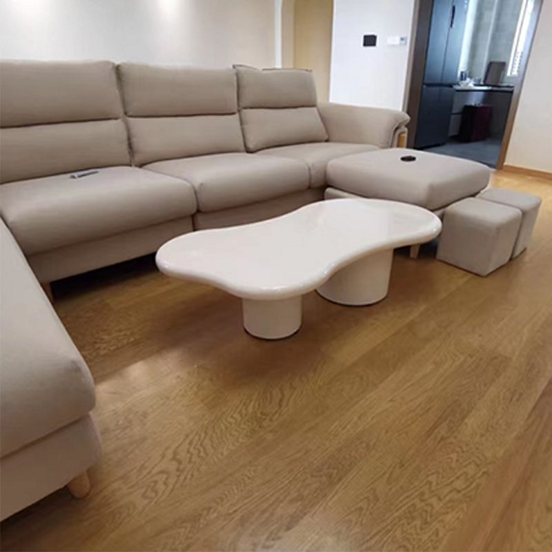 Scandinavian Cream Wood Coffee Table 2 Legs Irregular Cocktail Table Clearhalo 'Coffee & Accent Tables' 'Coffee Tables' 'coffee_tables' 'furn' 'furn_coffee_tables' 'Furniture' 'Living Room Furniture' 1200x1200_f55d21bd-d3ac-40fa-a46c-261607ce9dca