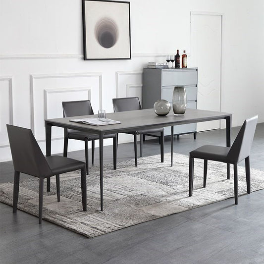 1/3/4/5/7 Pieces Modern Dining Set with Grey Top Table and Leather Chairs Dinette Set Clearhalo 'Dining Room Sets' 'Dining Tables & Seating' 'dining_room_set' 'furn' 'furn_dining_room_set' 'Furniture' 'furniture_dining_room_set' 'Kitchen & Dining Furniture' 'kitchen&dining_furn' 'kitchen' 1200x1200_f55dc018-052c-4c5e-9c50-21aa4add33f0