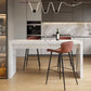Marble Bistro Bar Height Cocktail Table with Two Legs Bistro Table