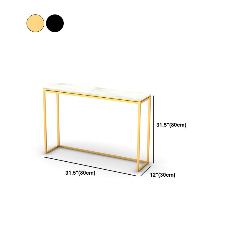 Table de console blanc rectangulaire moderne - Table de la console 11,81 "x 31,49"
