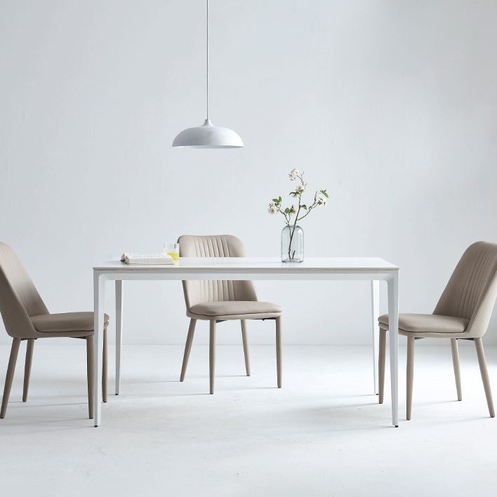 Leather Dining Chair Minimalist Style Armless Solid Back Chair for Home Clearhalo 'Dining Chairs' 'Dining Tables & Seating' 'dining_chair' 'furn' 'furn_dining_chair' 'Furniture' 'Kitchen & Dining Furniture' 1200x1200_f55f8c4c-f329-4129-834b-8bcef468d8f8