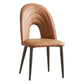 Contemporary Armless Dining Chairs Faux Leather Open Back Dining Side Chair