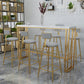 Contemporary Backrest Bar Stools Metal Barstool with Gold Footrest