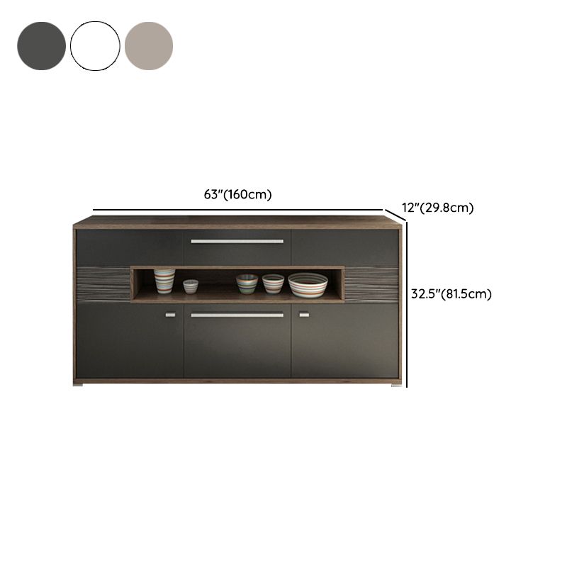 Modernism Wood Sideboard Table Open Storage Server for Living Room Clearhalo 'buffet_sideboard' 'Buffets & Sideboards' 'furn' 'furn_buffet_sideboard' 'Furniture' 'Kitchen & Dining Furniture' 1200x1200_f560cea8-f4ec-422d-be6f-4bd81c80a803