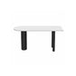 White Solid Wood Top Bar Height Table Industrial Style Metal Legs Bar Table
