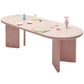 Solid Wood Contemporary Oval Table Wood Top Table for Kitchen and Dining Room Clearhalo ' dining_table' 'Dining Tables & Seating' 'Dining Tables' 'furn' 'furn_dining_table' 'Furniture' 'furniture_dining_table' 'Kitchen & Dining Furniture' 'kitchen&dining_furn' 'kitchen' 'kitchen_dining_table' 1200x1200_f5619fff-c1e7-4b37-9acd-89400cf27dcb