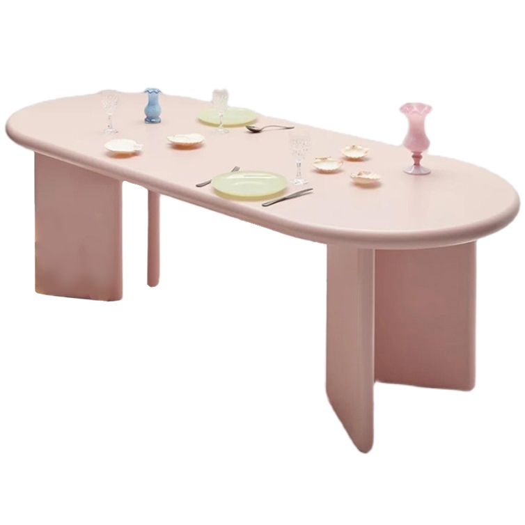 Solid Wood Contemporary Oval Table Wood Top Table for Kitchen and Dining Room Clearhalo ' dining_table' 'Dining Tables & Seating' 'Dining Tables' 'furn' 'furn_dining_table' 'Furniture' 'furniture_dining_table' 'Kitchen & Dining Furniture' 'kitchen&dining_furn' 'kitchen' 'kitchen_dining_table' 1200x1200_f5619fff-c1e7-4b37-9acd-89400cf27dcb