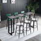 Stone Bar Table Modern Rectangle Bar Table with Double Pedestal Base for Kitchen Clearhalo 'Bar Furniture' 'Bar Tables' 'bar_tables' 'furn' 'furn_bar_tables' 'Furniture' 'furniture_bar_tables' 'Kitchen & Dining Furniture' 1200x1200_f561a7c4-f2a1-48b0-837d-c0650d36899c