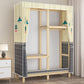 Contemporary Wardrobe Armoire Wood Frame Armoire with Garment Rod for Home