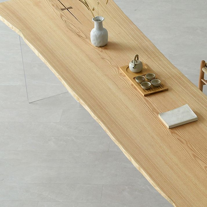 Pièces de 1/2 pièces modernes Ensemble de restauration Rectangle Table de salle à manger en bois massif avec chaises