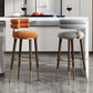 Glam Velvet Upholstered Bar Stool Indoor Low Back Armless Stool