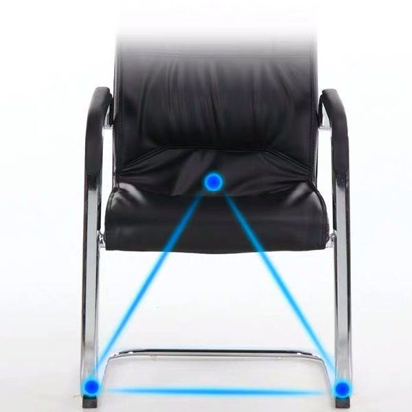 Modern Leather and Metal Desk Chair with Mid Back Home Office Chair Clearhalo 'furn' 'furn_office_chair' 'Furniture' 'Office Chairs' 'Office Furniture' 'office_chair' 1200x1200_f5652e03-9b91-46a7-9ae0-ae4eddb3df87