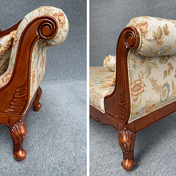 French Country Upholstered Chaise Lounge Couch Rolled Arms Chaise Lounge Chair Clearhalo 'Chairs & Seating' 'Chaise Lounge' 'chaise_lounge' 'furn' 'furn_chaise_lounge' 'Furniture' 'Living Room Furniture' 1200x1200_f5666feb-b9de-40fb-a879-8676bbe5206d