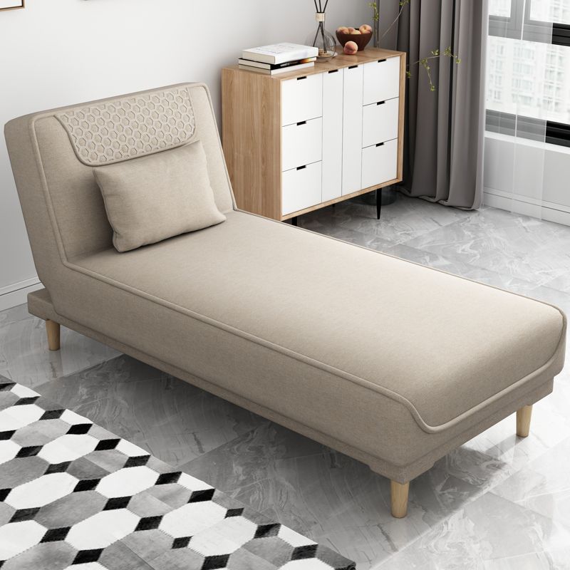 Living Room Armless Chaise Lounge Modern Chaise Lounge with Linen Upholster Clearhalo 'Chairs & Seating' 'Chaise Lounge' 'chaise_lounge' 'furn' 'furn_chaise_lounge' 'Furniture' 'Living Room Furniture' 1200x1200_f566a41c-9de7-4464-9a81-c4609c92c0e3