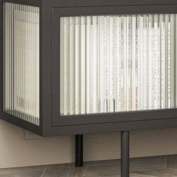 Metal Enclosed TV Storage Industrial Home TV Cabinet with Glass Doors Clearhalo 'furn' 'furn_tv_stands_entertainment_centers' 'Furniture' 'Living Room Furniture' 'TV Stands & Entertainment Centers' 'TV Stands & Media Storage Furniture' 'tv_stands_entertainment_centers' 1200x1200_f5695dc4-1538-4d47-8344-02bc2831e664