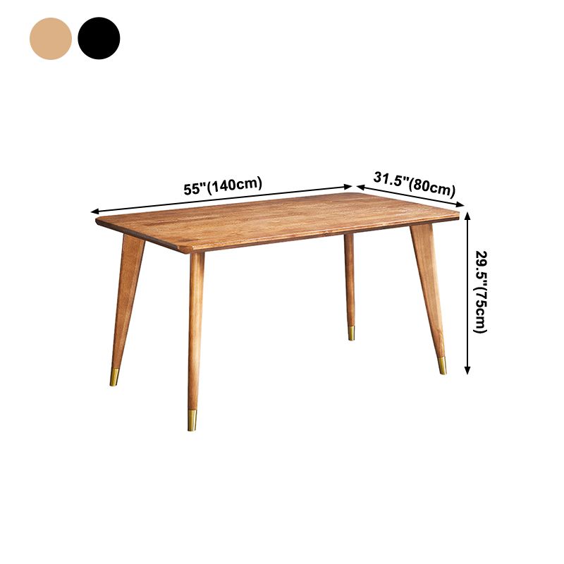 Traditional Luxury Dining Table Rectangle Solid Wood Dining Table with 4 Legs for Home Clearhalo ' dining_table' 'Dining Tables & Seating' 'Dining Tables' 'furn' 'furn_dining_table' 'Furniture' 'furniture_dining_table' 'Kitchen & Dining Furniture' 'kitchen&dining_furn' 'kitchen' 'kitchen_dining_table' 1200x1200_f56a7ab2-a60e-4ff9-9221-370a8fe0c2fe
