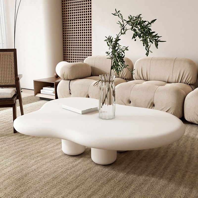 11.81" Tall Scandinavian Style Cocktail Table 4 Legs Coffee Table Clearhalo 'Coffee & Accent Tables' 'Coffee Tables' 'coffee_tables' 'furn' 'furn_coffee_tables' 'Furniture' 'Living Room Furniture' 1200x1200_f56a9ba6-2d3a-4398-bd95-e8d2e67704a1