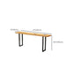 Industrieller Thekentisch mit Massivholzplatte und Metallsockel