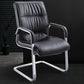 Modern Style Office Chair Black Leather No Wheels Fixed Arm Chair Clearhalo 'furn' 'furn_office_chair' 'Furniture' 'Office Chairs' 'Office Furniture' 'office_chair' 1200x1200_f56bd2e1-80b4-4ad1-a5b0-3044bb7dc3d3