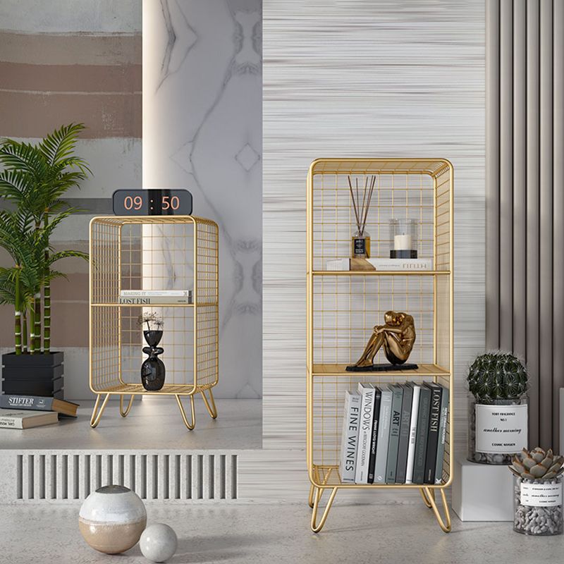 Estantería urbana estantería cerrada retrocedida de estantería de metal vertical para sala de estar