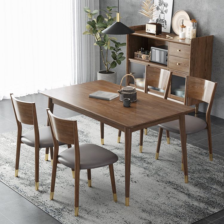 Modern Style Ash Wood Dining Table 4 Legs Rectangular Table in Wood Color Clearhalo ' dining_table' 'Dining Tables & Seating' 'Dining Tables' 'furn' 'furn_dining_table' 'Furniture' 'furniture_dining_table' 'Kitchen & Dining Furniture' 'kitchen&dining_furn' 'kitchen' 'kitchen_dining_table' 1200x1200_f56e7ecd-a59d-4792-b763-baa021466558
