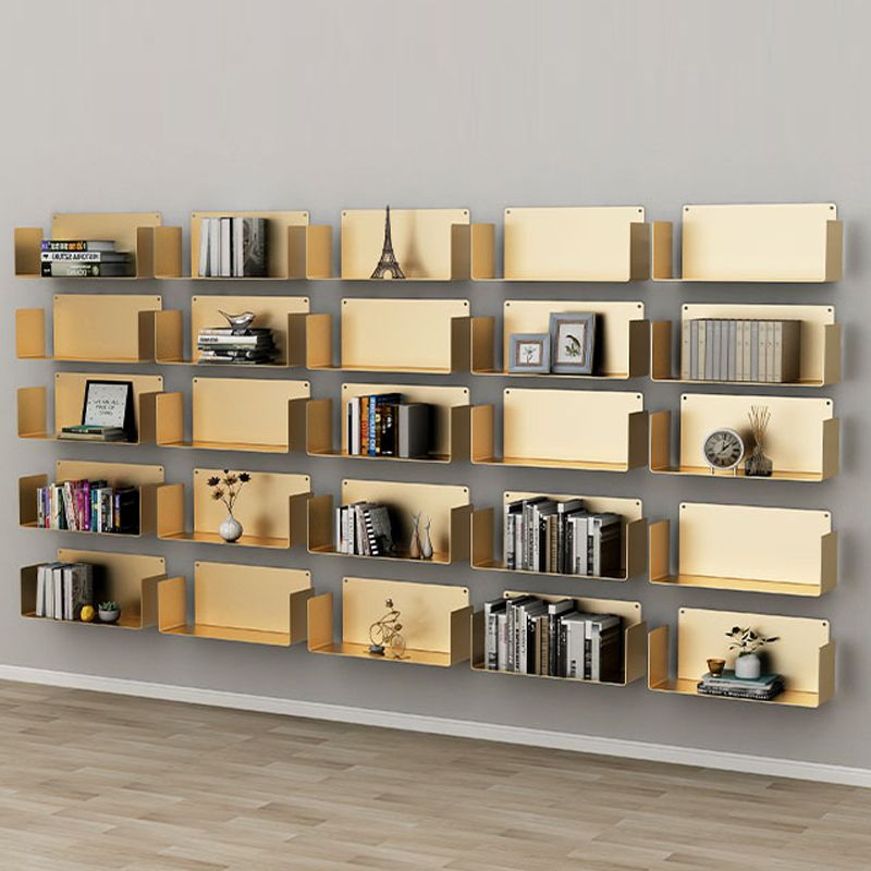 Iron Horizontal Wall Unit Bookshelf Contemporary Bookshelf for Home Clearhalo 'Bookcases' 'furn' 'furn_bookcases' 'Furniture' 'furniture_bookcases' 'kitchen' 'kitchen_bookcases' 'Living Room Furniture' 'Office Furniture' 1200x1200_f56f352a-4c01-41ca-810c-8467f4506549
