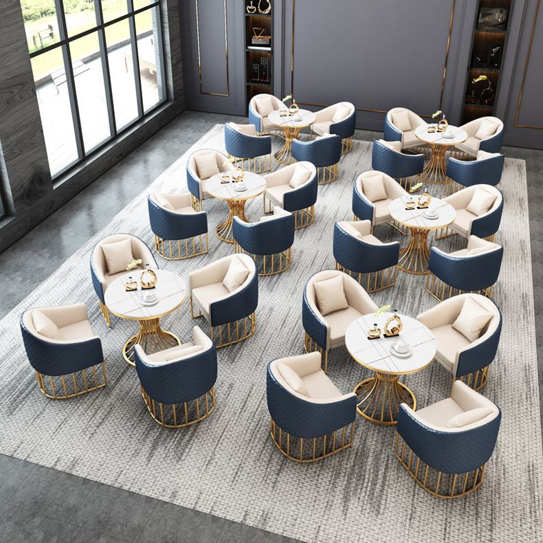 Metal Traditional Luxury Round Table Sintered Stone Indoor Table with Pedestal Base Clearhalo 'Dining Tables & Seating' 'Dining Tables' 'dining_table' 'furn' 'furn_dining_table' 'Furniture' 'Kitchen & Dining Furniture' 1200x1200_f570eec1-5cc0-4492-ab87-3b9ec8eff94a