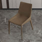 Minimalist Style Solid Back Armless Dining Chair Leather Dining Chair