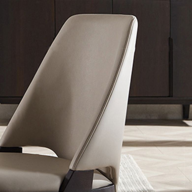 Industrial Upholstered Armless Chair Kitchen Wood Parsons Side Chair Clearhalo 'Dining Chairs' 'Dining Tables & Seating' 'dining_chair' 'furn' 'furn_dining_chair' 'Furniture' 'Kitchen & Dining Furniture' 1200x1200_f573b3f2-c991-43a2-8d0a-7d3615c12a7a