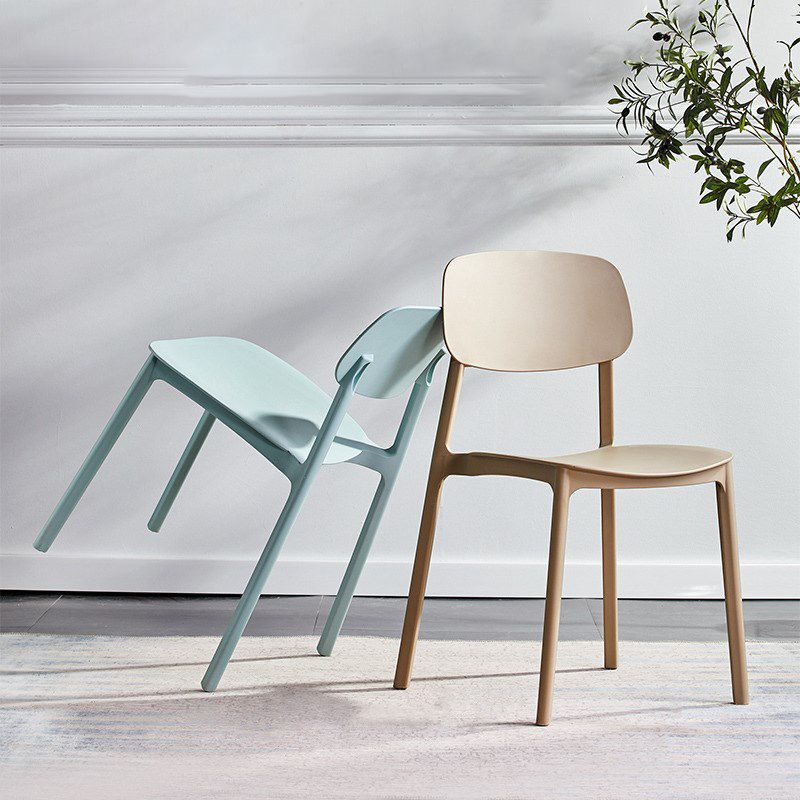 Scandinavian Plastic Patio Dining Side Chair Open Back Stacking Side Chair Clearhalo 'Dining Chairs' 'Dining Tables & Seating' 'dining_chair' 'furn' 'furn_dining_chair' 'Furniture' 'furniture_dining_chair' 'Kitchen & Dining Furniture' 1200x1200_f573e1a0-fe21-41b1-9960-c540d7a0d895