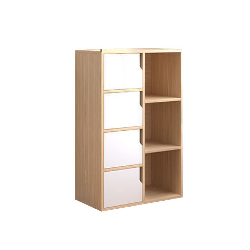 Contemporary Wooden Side Cabinet with Storage Shelves and Doors Clearhalo 'Cabinets & Chests' 'cabinets_chests' 'furn' 'furn_cabinets_chests' 'Furniture' 'Living Room Furniture' 1200x1200_f57438ae-672d-4384-bde3-6afe97d6f5ed