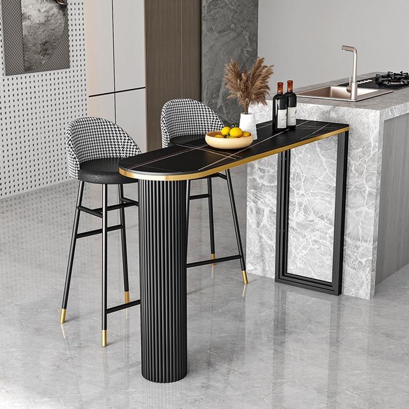 Set tavolo da bar moderno a forma libera, tavolo da bar e sgabelli con struttura in metallo da 1/3 pezzi