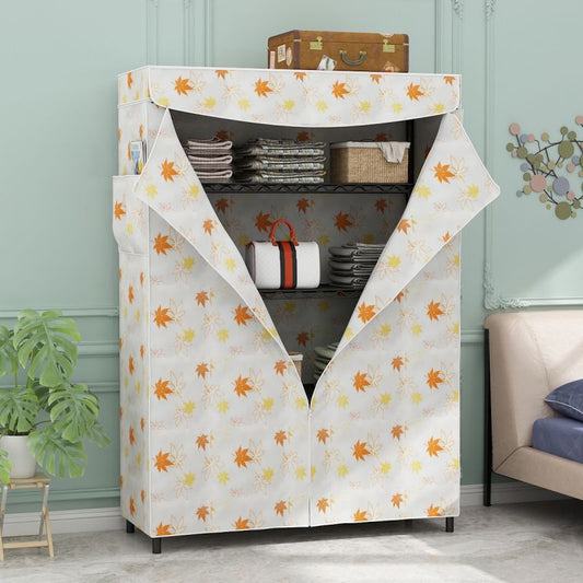 Moderne stijl niet-hangende armoire 4-plank metalen garderobe kast