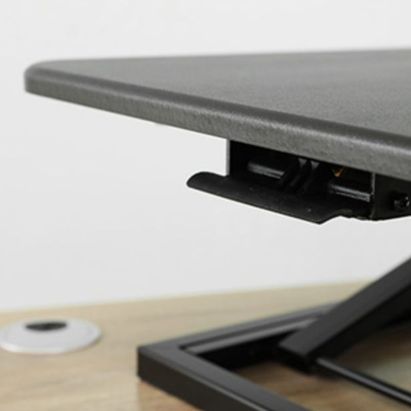 Convertidor rectangular escritorio de pie plegable con patas de metal