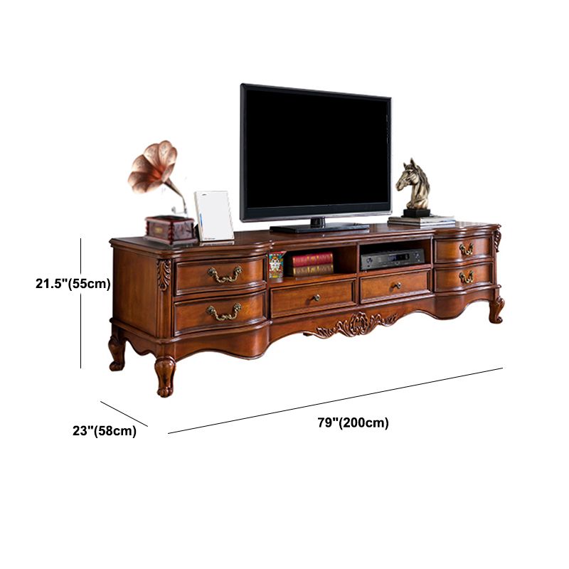 Console in legno console tradizionale in stile home TV con cassetti