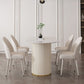 Stone Top Dining Table Traditional Luxury Table with Sled Base in White Clearhalo ' dining_table' 'Dining Tables & Seating' 'Dining Tables' 'furn' 'furn_dining_table' 'Furniture' 'furniture_dining_table' 'Kitchen & Dining Furniture' 'kitchen&dining_furn' 'kitchen' 'kitchen_dining_table' 1200x1200_f5796e1c-878e-449b-ae8a-030c03d7cc64