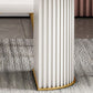 Oval Sintered Stone White Tone Dining Table Modern Double Pedestal Table for Dining Room Clearhalo ' dining_table' 'Dining Tables & Seating' 'Dining Tables' 'furn' 'furn_dining_table' 'Furniture' 'furniture_dining_table' 'Kitchen & Dining Furniture' 'kitchen&dining_furn' 'kitchen' 'kitchen_dining_table' 1200x1200_f57afdbe-3462-4bd9-8128-0cefeb5af9f3