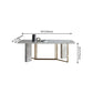 Traditional Luxury Dining Table Rectangle Stone Dining Table with Gold Frame Clearhalo ' dining_table' 'Dining Tables & Seating' 'Dining Tables' 'furn' 'furn_dining_table' 'Furniture' 'furniture_dining_table' 'Kitchen & Dining Furniture' 'kitchen&dining_furn' 'kitchen' 'kitchen_dining_table' 1200x1200_f57be48c-1214-4e05-aee3-e557c09b3f3d