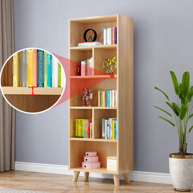Modern Manufactured Wood Standard Bookcase Natural Vertical Bookcase Clearhalo 'Bookcases' 'furn' 'furn_bookcases' 'Furniture' 'furniture_bookcases' 'kitchen' 'kitchen_bookcases' 'Living Room Furniture' 'Office Furniture' 1200x1200_f57c6478-2c31-4eda-9318-5d11abecbff8