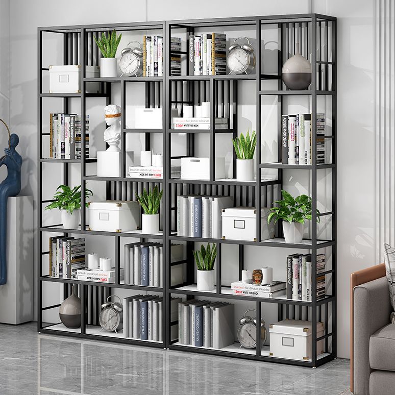 Contemporary 70.87" H Metal Shelf Open Bookcase for Living Room Clearhalo 'Bookcases' 'furn' 'furn_bookcases' 'Furniture' 'Office Furniture' 1200x1200_f57eaf89-f001-4334-a9c5-56391e6ed4be