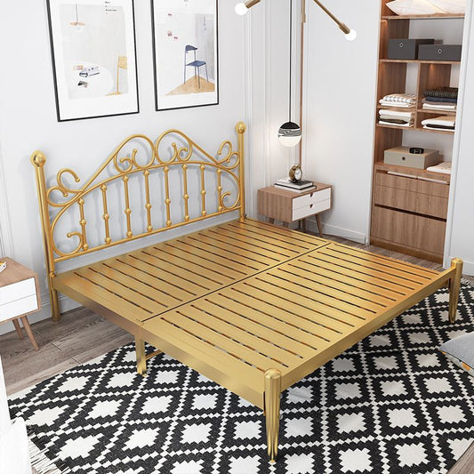 Contemporary Style Standard Bed Metal Bed Frame with Headboard Clearhalo 'Bedroom Furniture' 'Beds' 'furn' 'furn_beds' 'Furniture' 1200x1200_f57f784b-e146-477b-9ce6-0c230553ba79